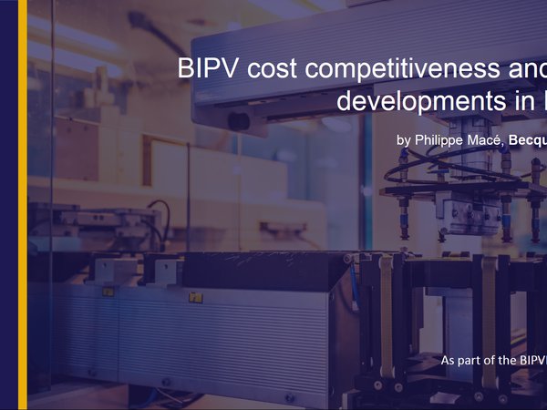 BI - BIPV cost competitiveness and future developments in Europe