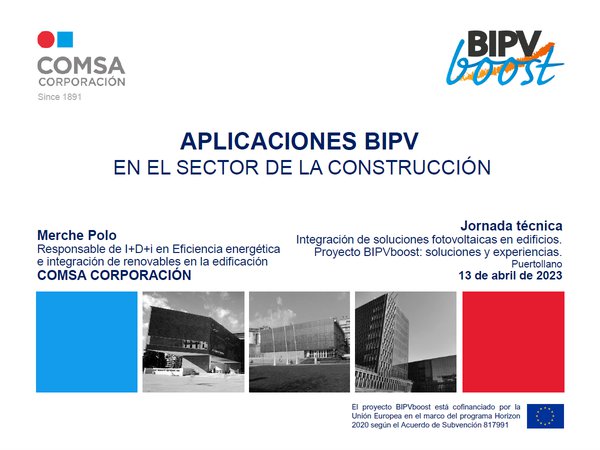 COMSA - APLICACIONES BIPV EN EL SECTOR DE LA CONSTRUCCIÓN